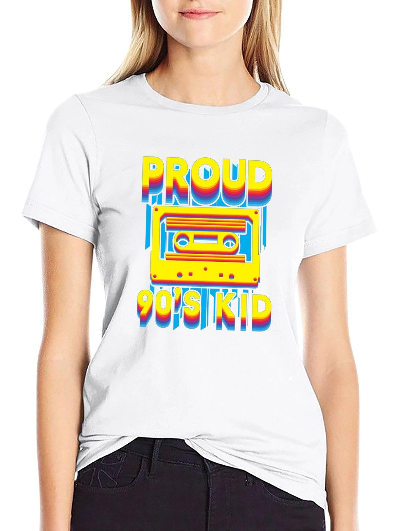 Proud 90s Kid Cassette Tape Graphic T-Shirt