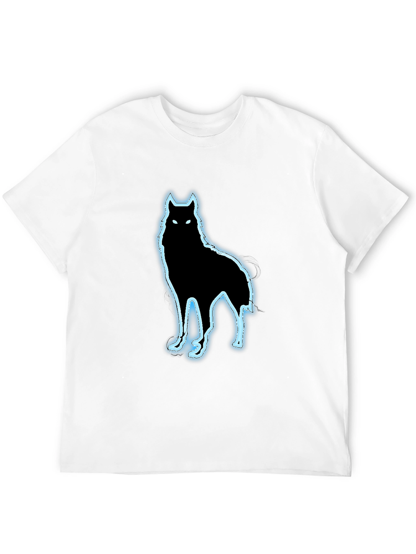 Wolf Graphic Black T-Shirt - Modern Fit