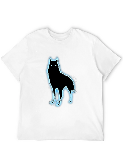 Wolf Graphic Black T-Shirt - Modern Fit