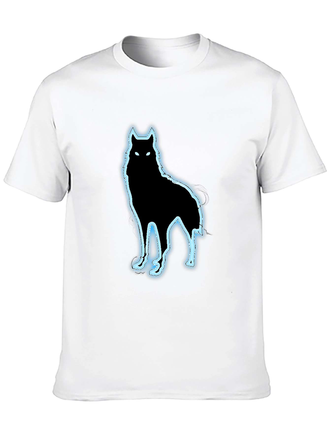 Wolf Graphic Black T-Shirt - Modern Fit