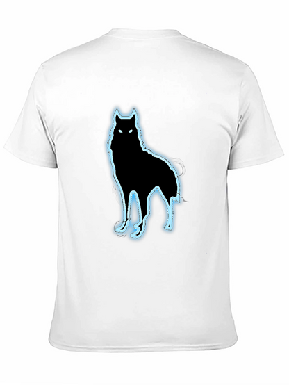 Wolf Graphic Black T-Shirt - Modern Fit