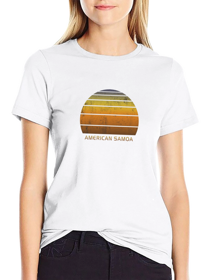American Samoa Sunset Graphic T-Shirt