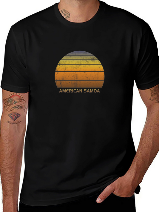American Samoa Sunset Graphic T-Shirt