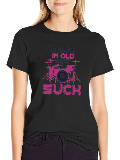 Funny Drummer Old Age T-Shirt