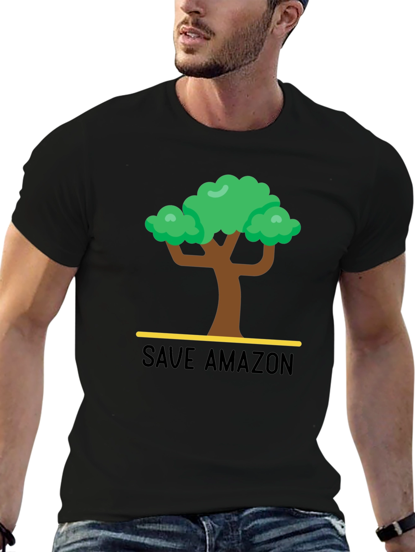 Save Amazon Graphic T-Shirt - Black