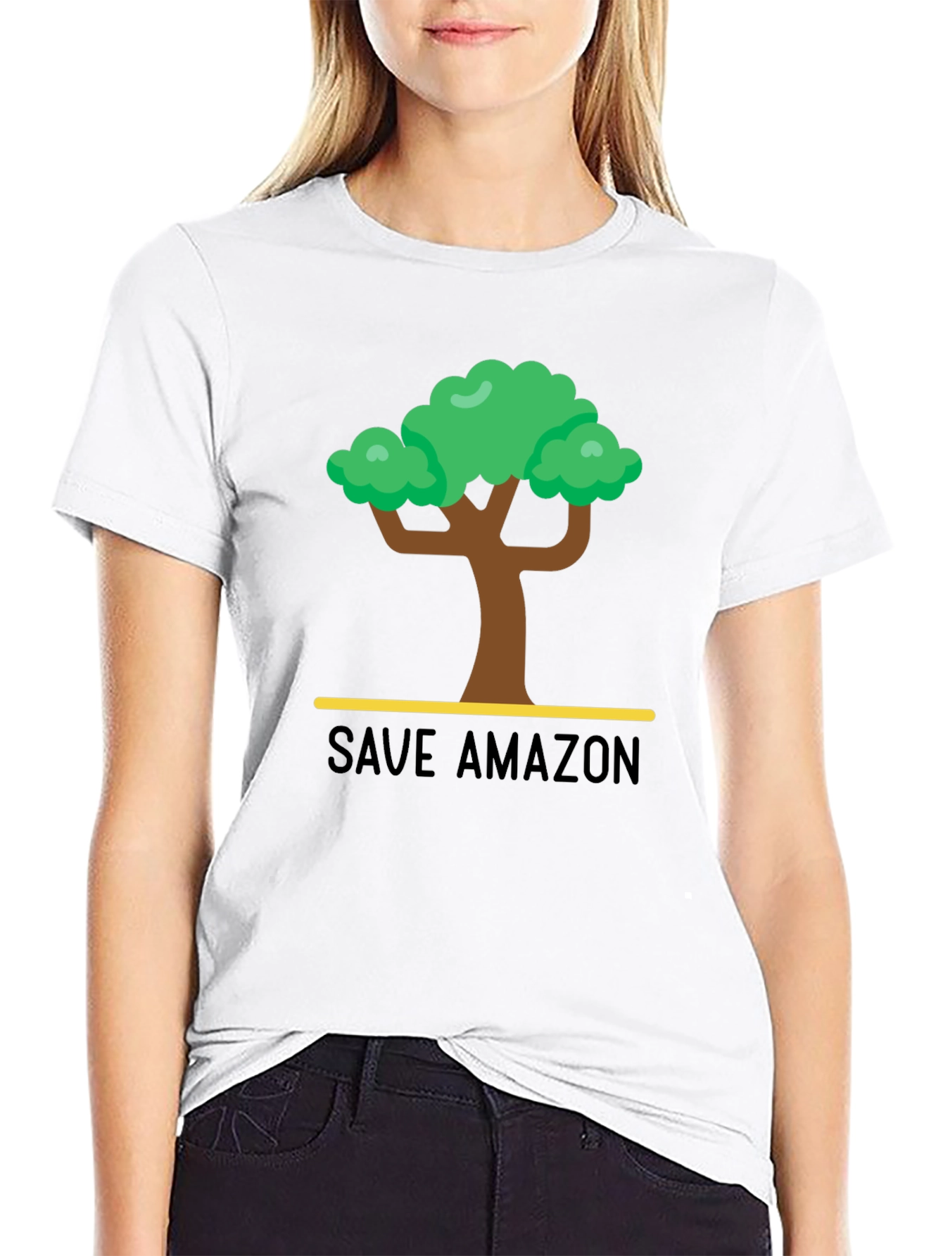 Save Amazon Graphic T-Shirt - Black