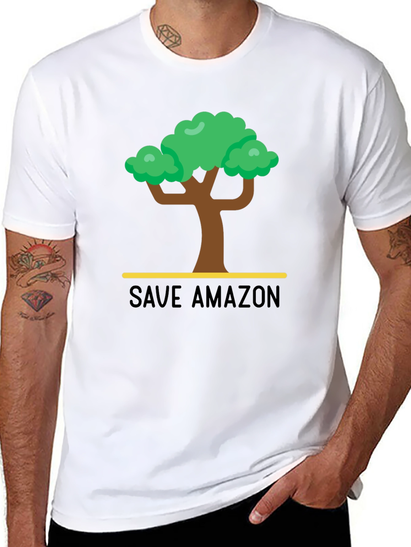 Save Amazon Graphic T-Shirt - Black
