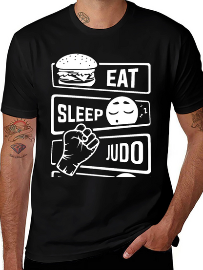 Eat Sleep Judo Black T-Shirt