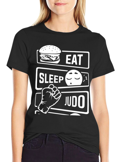Eat Sleep Judo Black T-Shirt