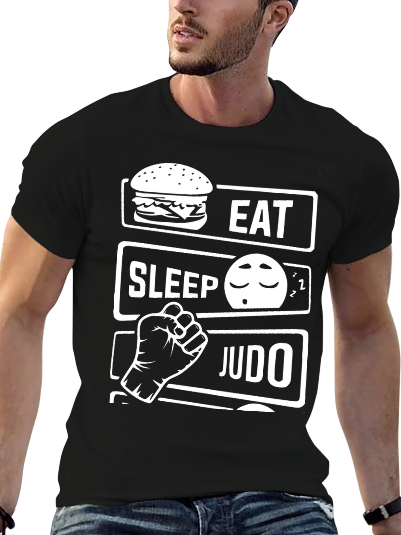 Eat Sleep Judo Black T-Shirt