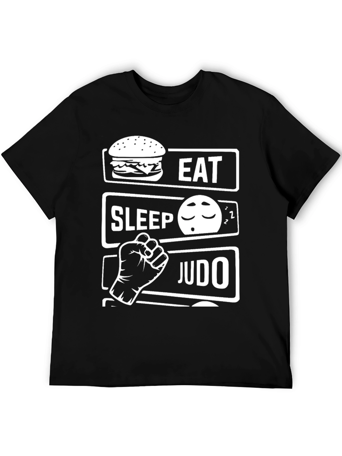 Eat Sleep Judo Black T-Shirt
