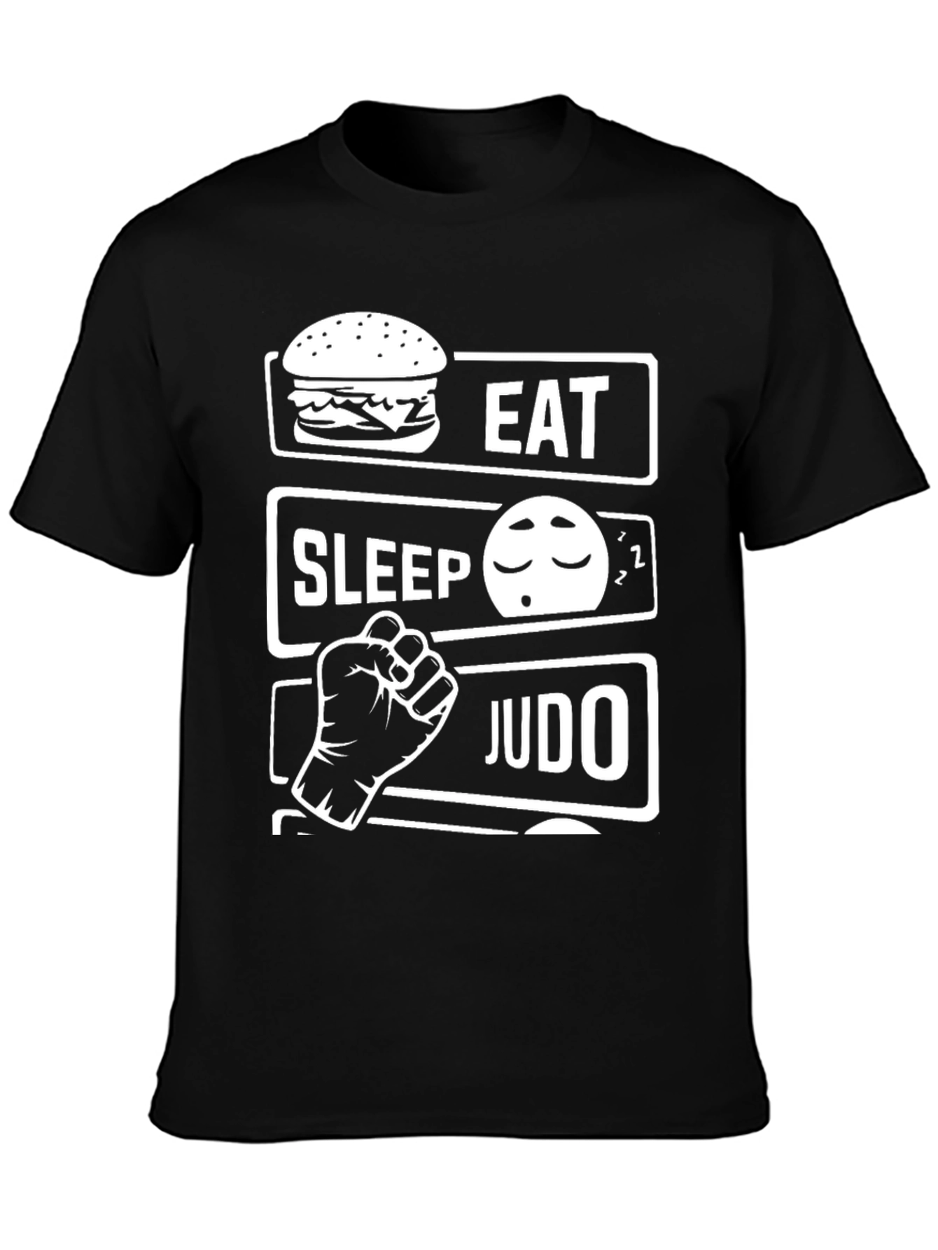 Eat Sleep Judo Black T-Shirt