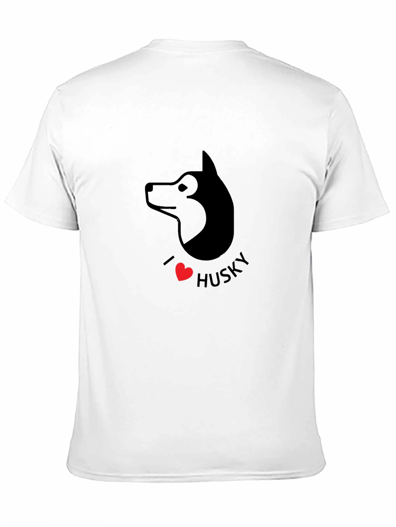 I Love Husky Graphic Tee - Black