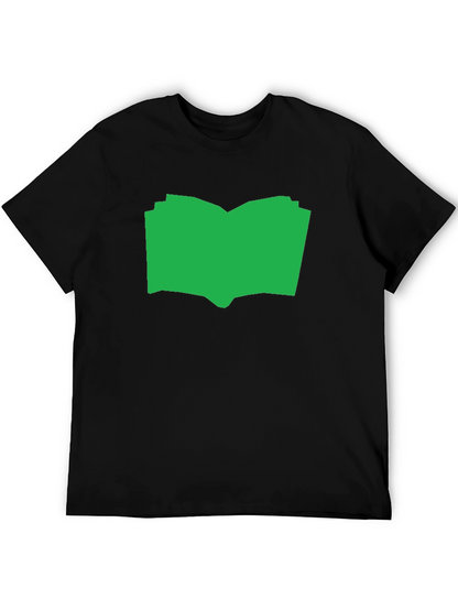 Open Book Graphic Tee - Black Cotton T-Shirt