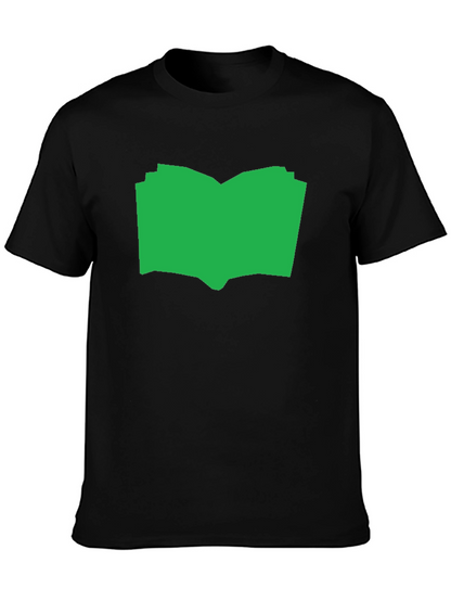 Open Book Graphic Tee - Black Cotton T-Shirt