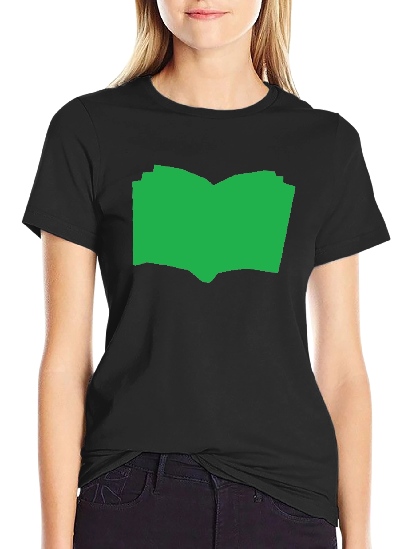 Open Book Graphic Tee - Black Cotton T-Shirt