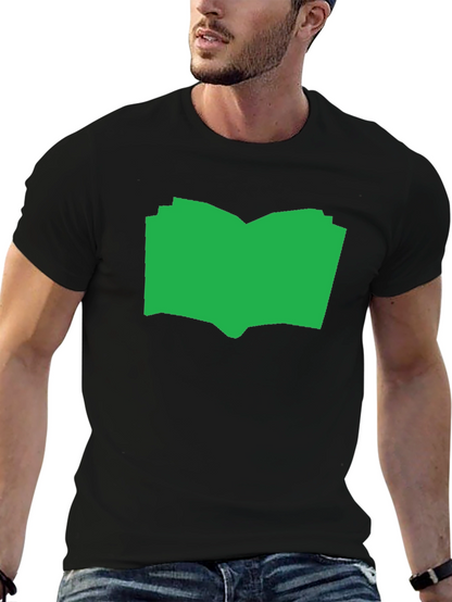 Open Book Graphic Tee - Black Cotton T-Shirt
