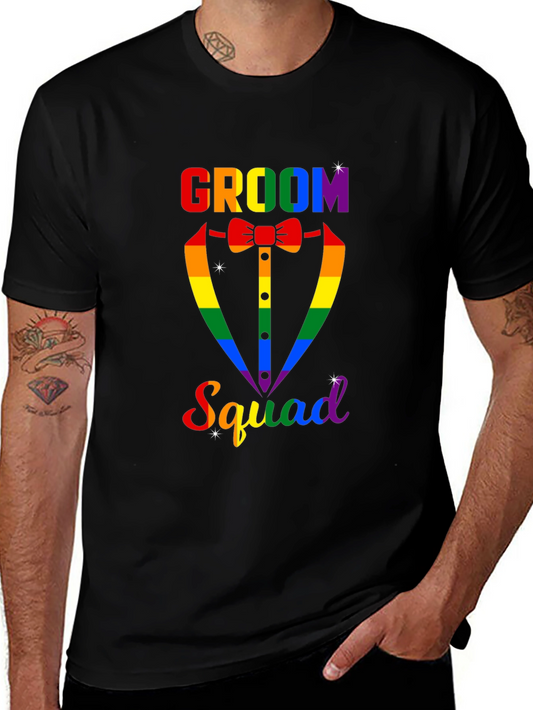 Groom Squad Rainbow Graphic Tee