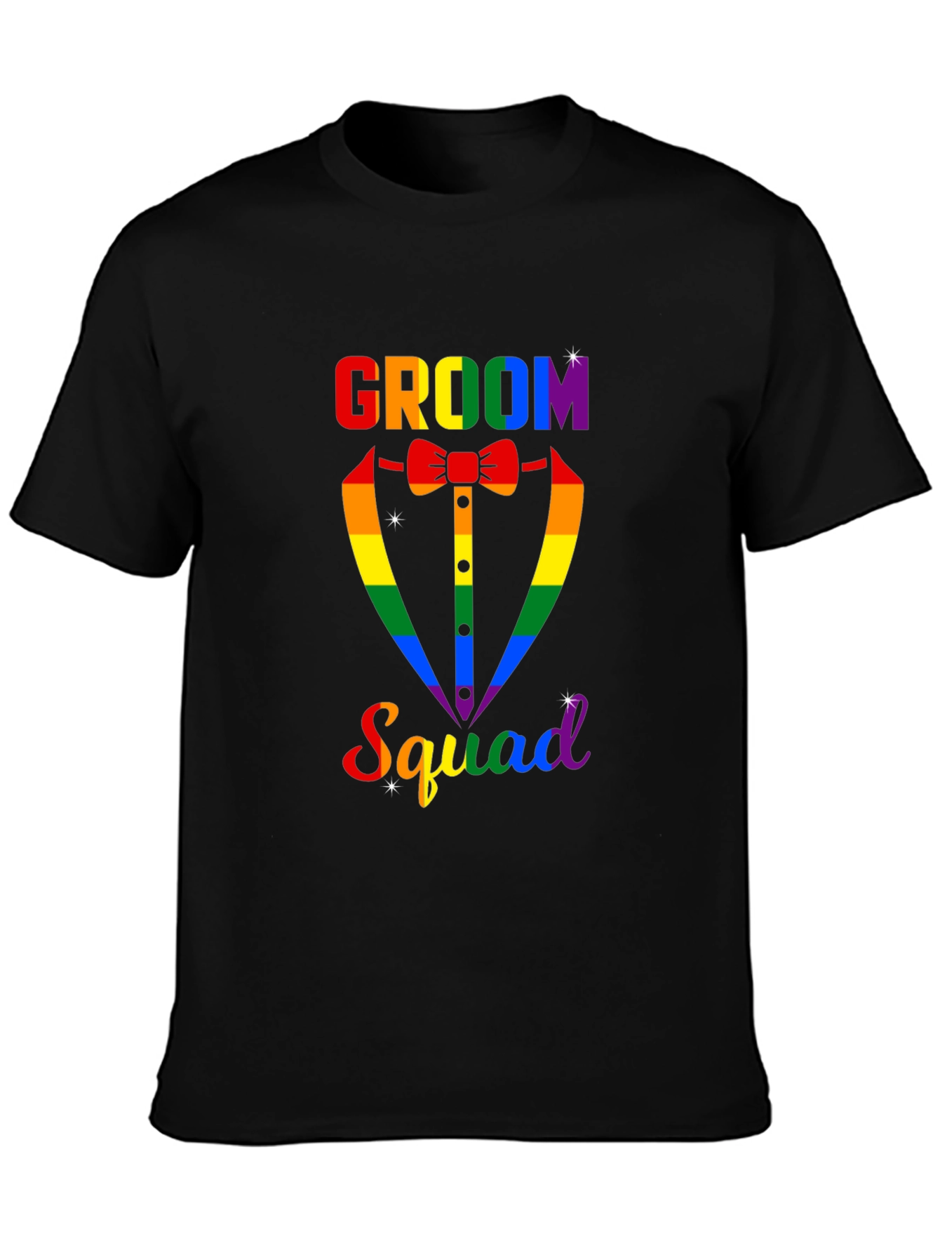 Groom Squad Rainbow Graphic Tee