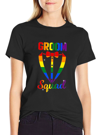 Groom Squad Rainbow Graphic Tee