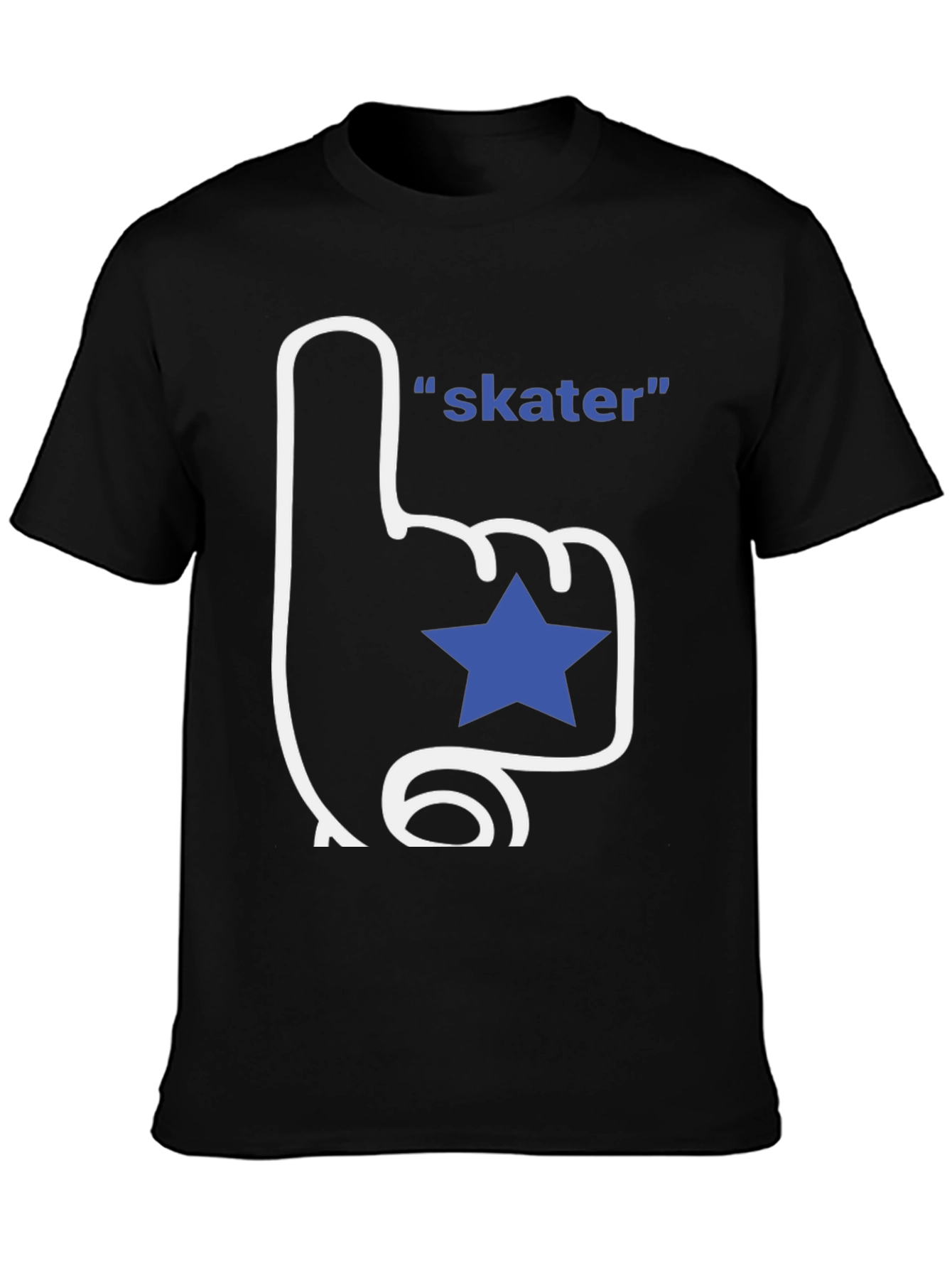 Skater T-Shirt - Fan Finger with Star