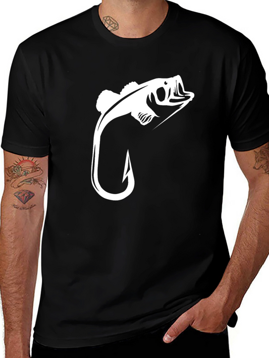 Fishing Hook Bass Graphic Tee