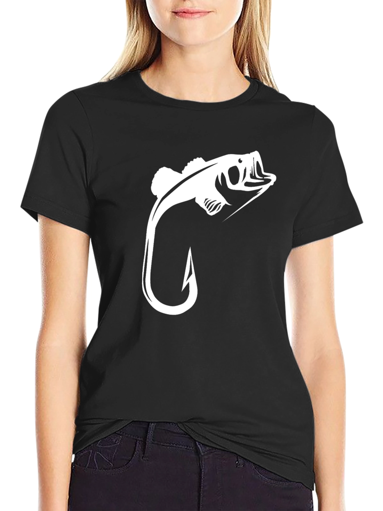 Fishing Hook Bass Graphic Tee