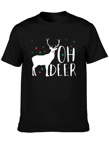 Oh Deer! Christmas Holiday Graphic T-Shirt