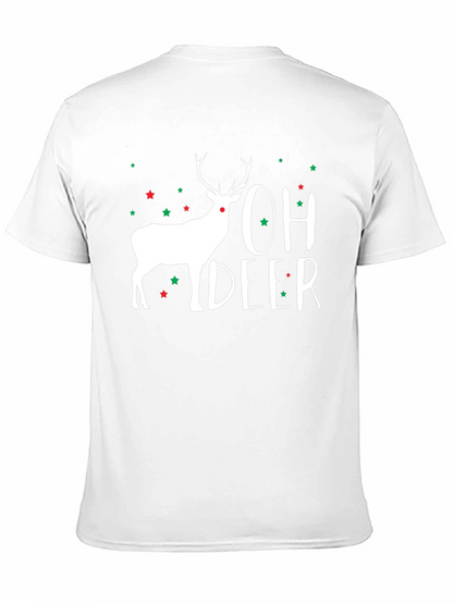 Oh Deer! Christmas Holiday Graphic T-Shirt