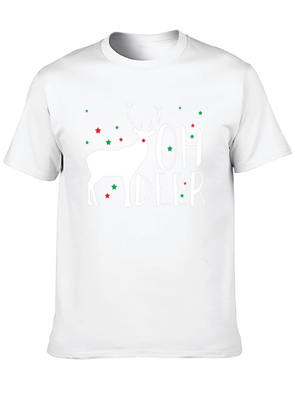 Oh Deer! Christmas Holiday Graphic T-Shirt