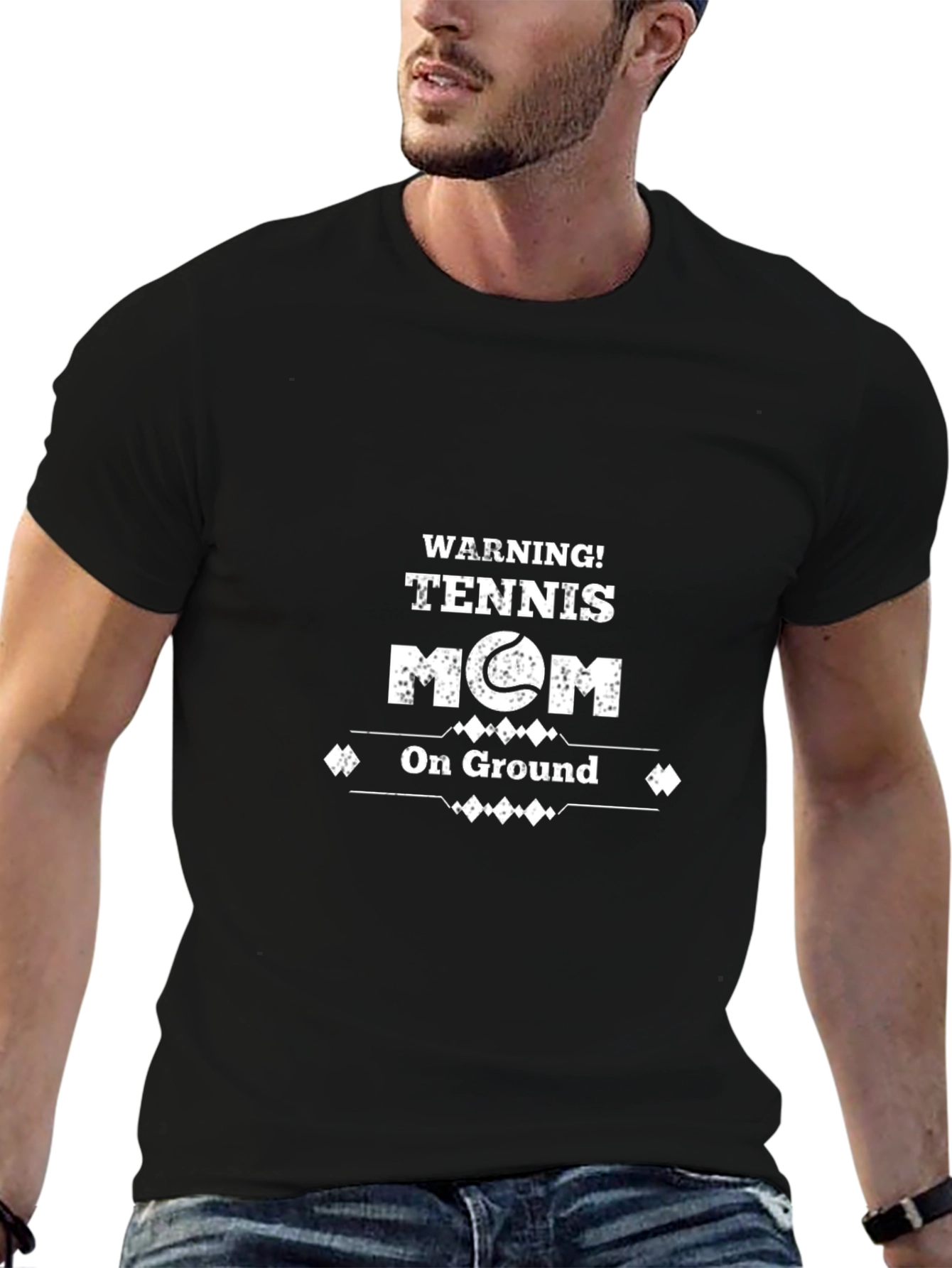 Warning! Tennis Mom on Ground Graphic T-Shirt