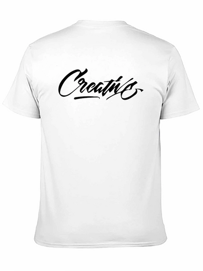 Creative Script Black T-Shirt - Stylish & Comfortable