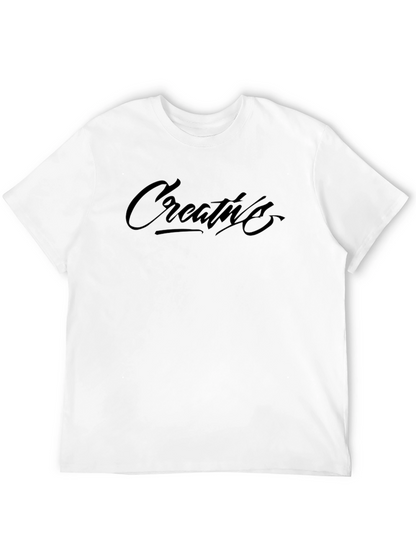 Creative Script Black T-Shirt - Stylish & Comfortable