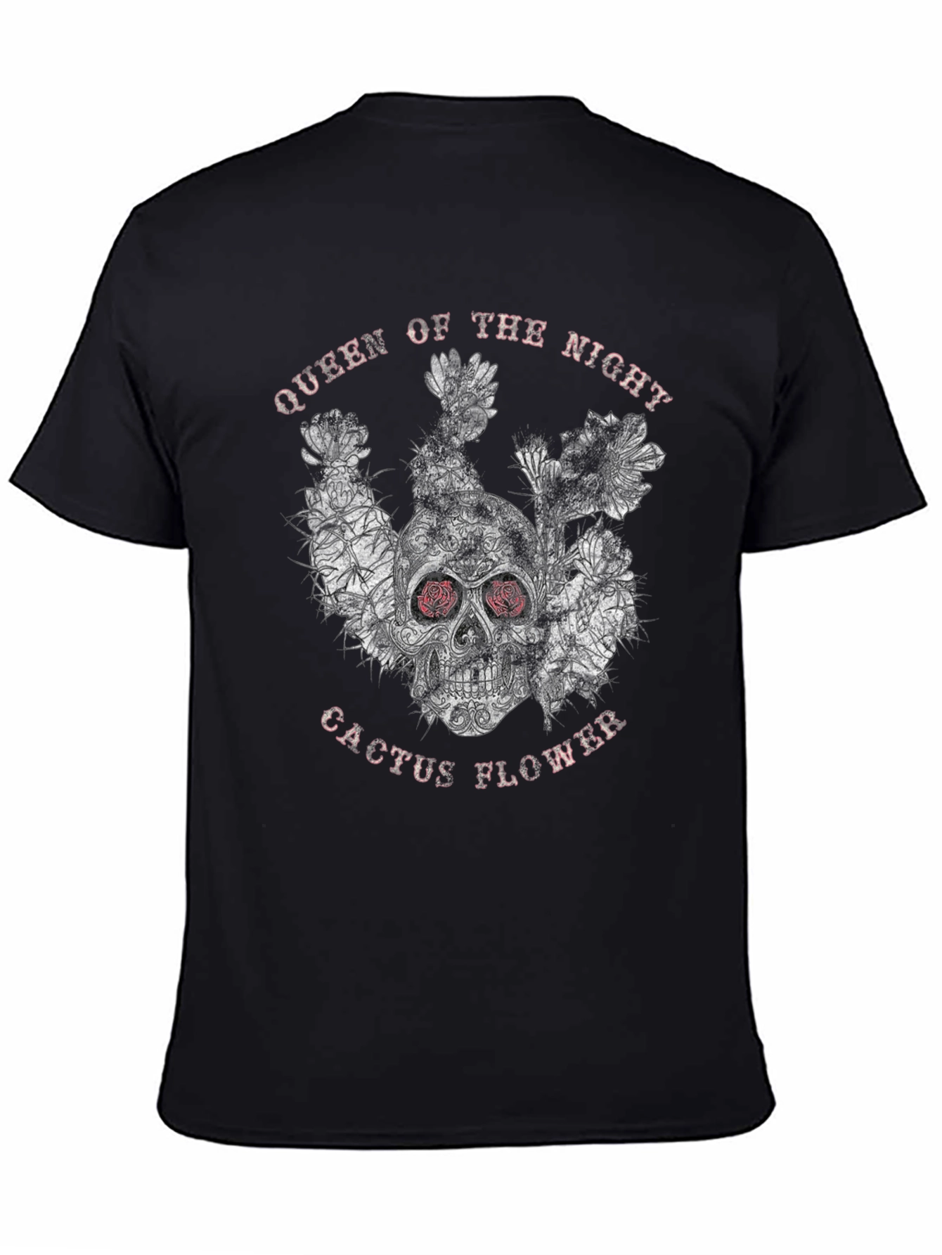 Queen of the Night Skull Cactus Flower Graphic Tee