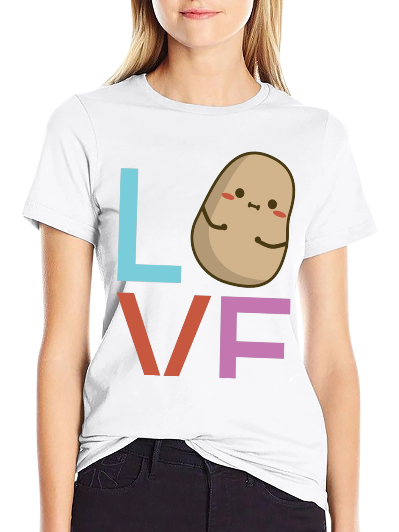 I Love Potatoes Graphic Tee - Cute Foodie Shirt