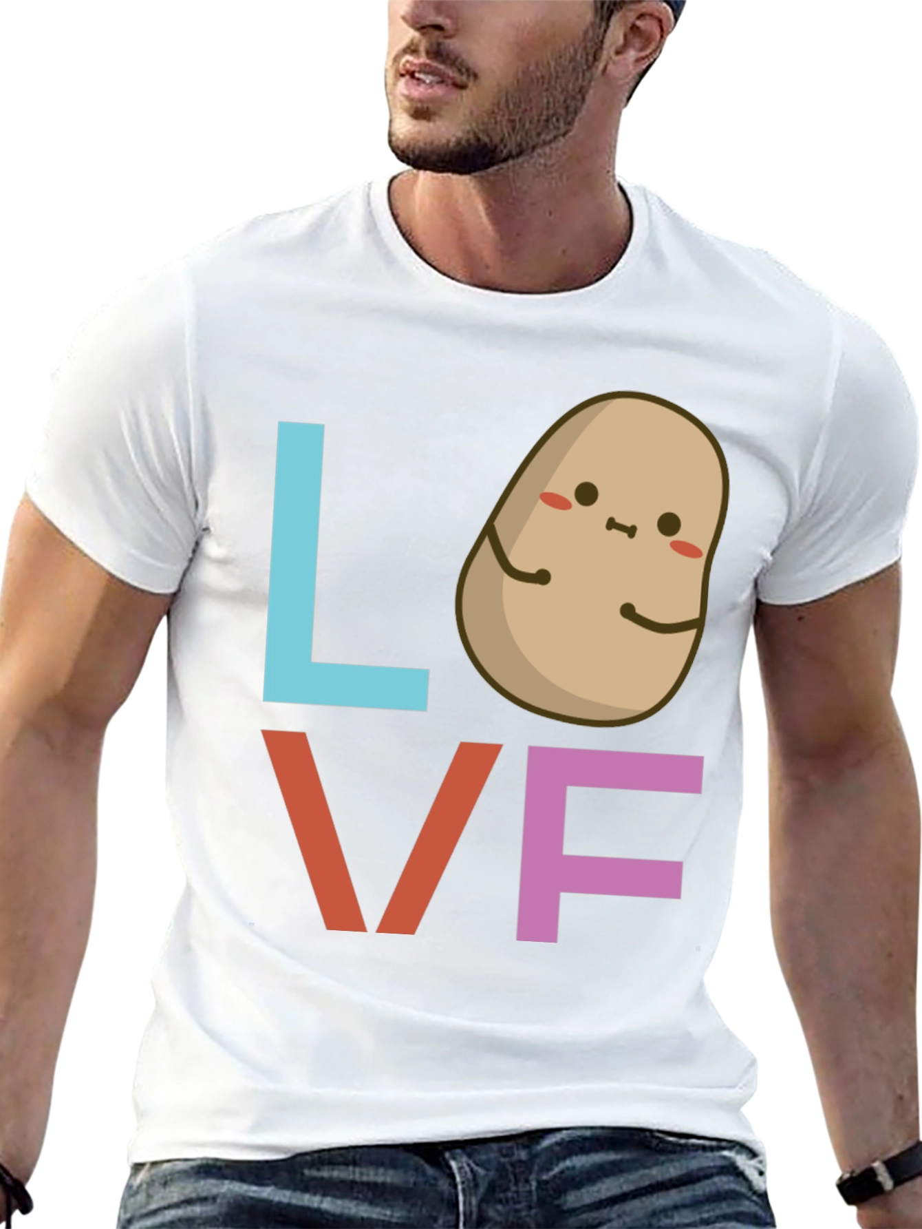 I Love Potatoes Graphic Tee - Cute Foodie Shirt