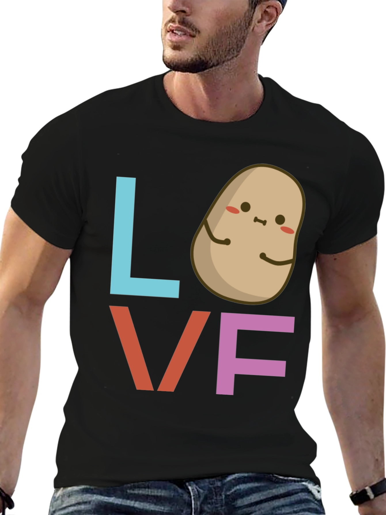 I Love Potatoes Graphic Tee - Cute Foodie Shirt