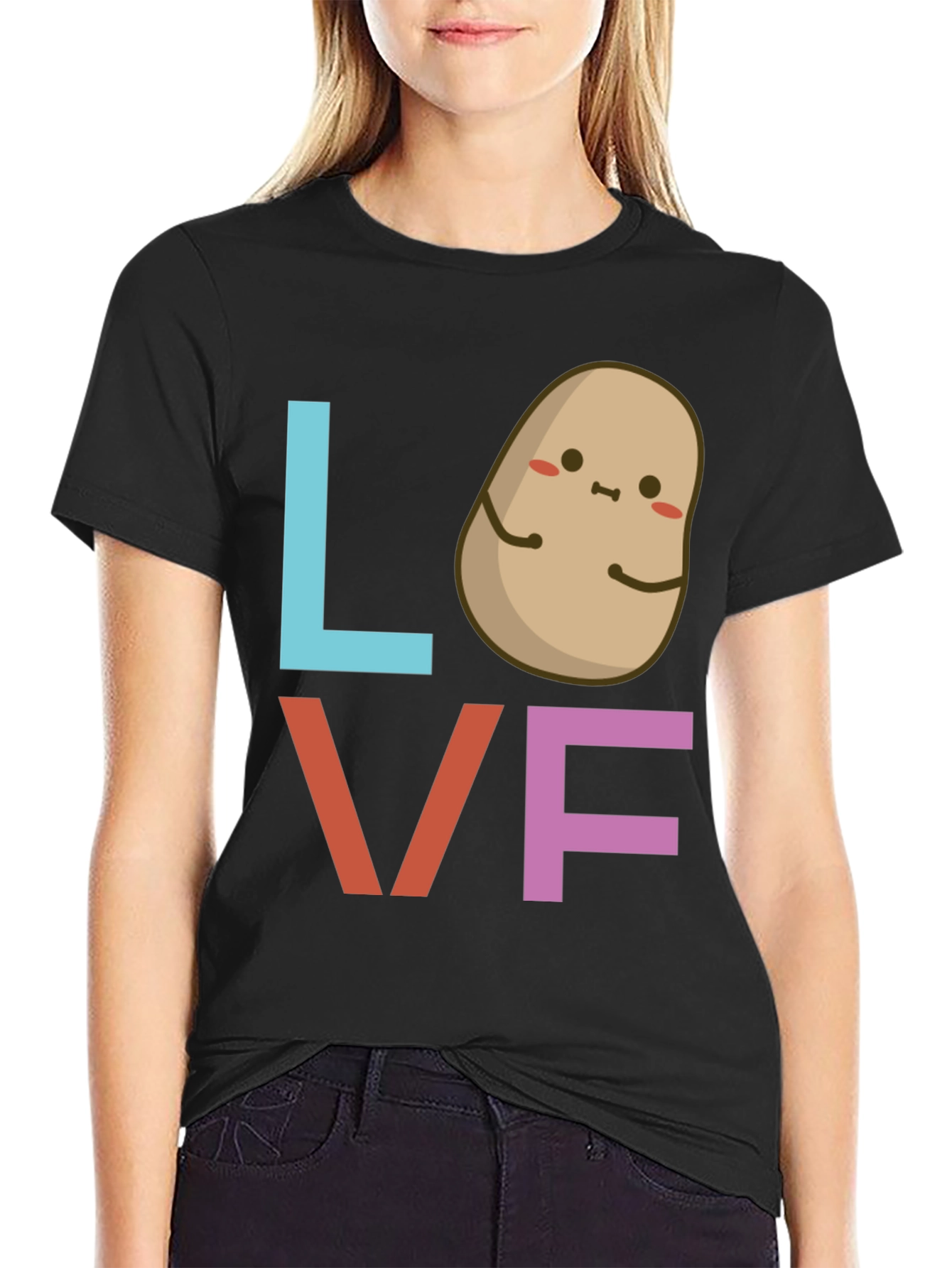 I Love Potatoes Graphic Tee - Cute Foodie Shirt