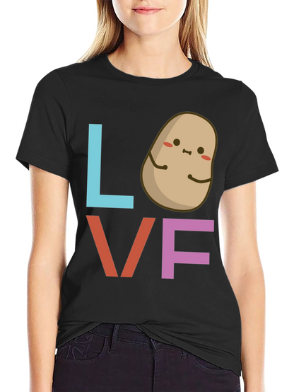 I Love Potatoes Graphic Tee - Cute Foodie Shirt