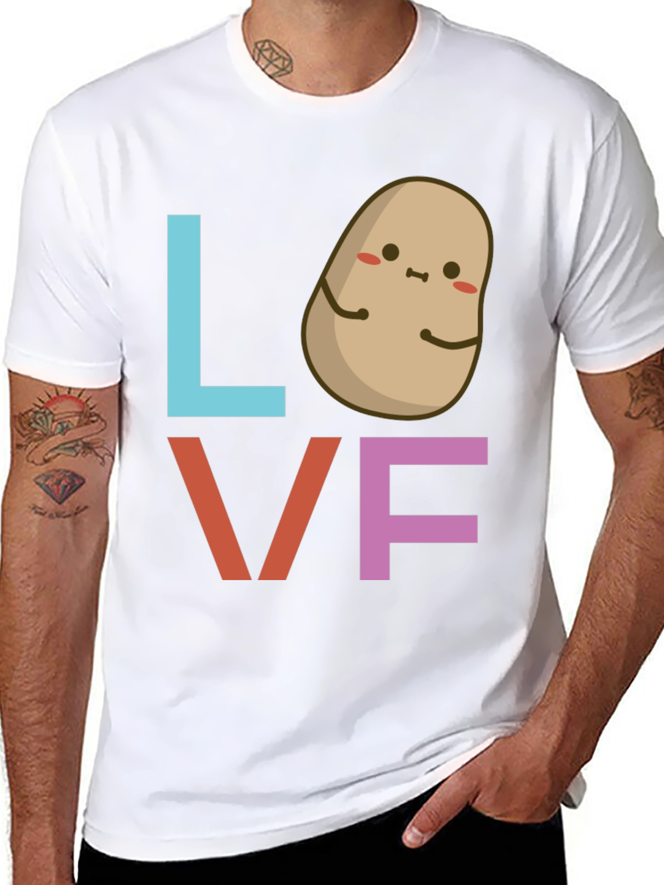 I Love Potatoes Graphic Tee - Cute Foodie Shirt