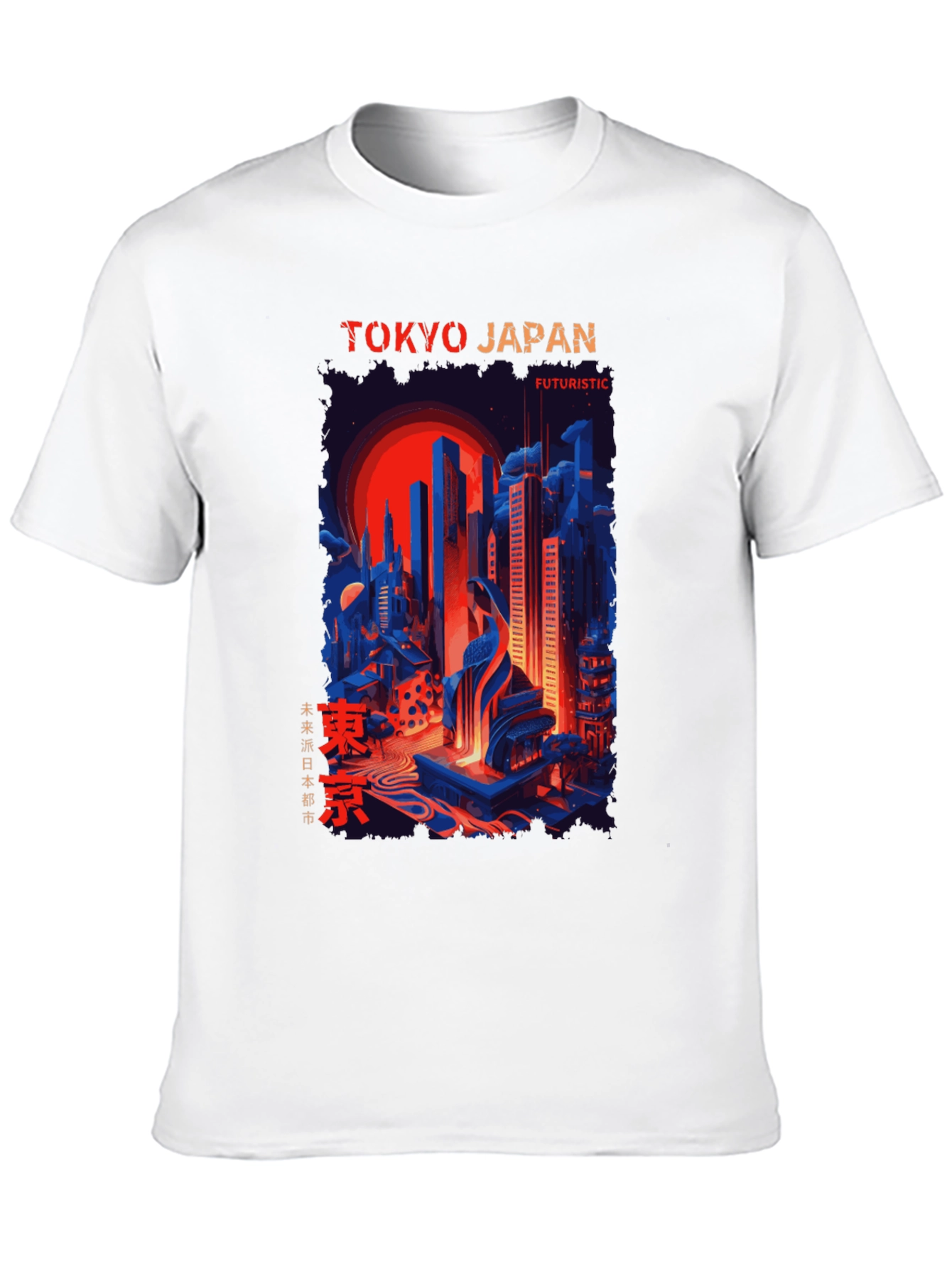 Tokyo Japan Futuristic Graphic Tee - Cityscape T-Shirt