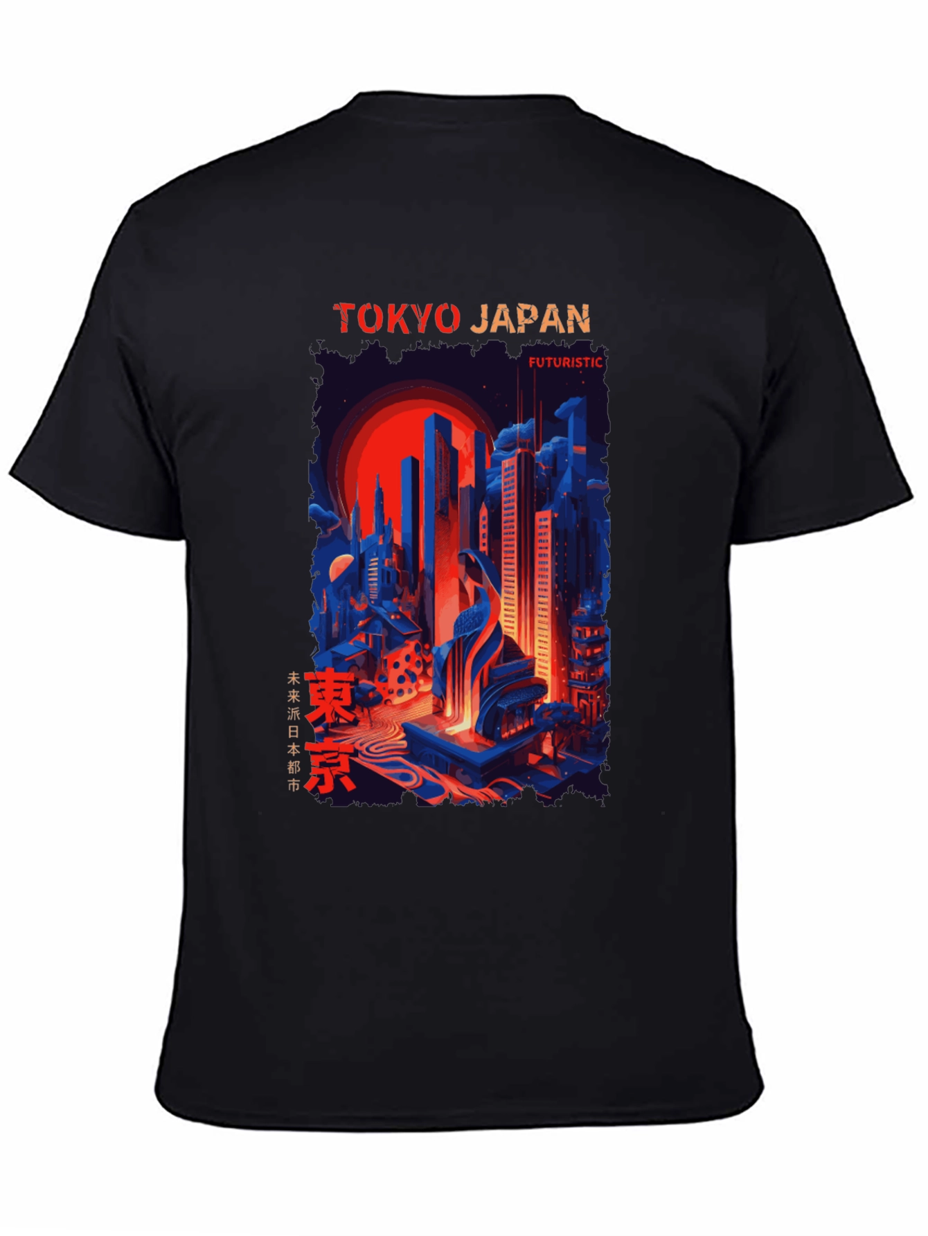 Tokyo Japan Futuristic Graphic Tee - Cityscape T-Shirt