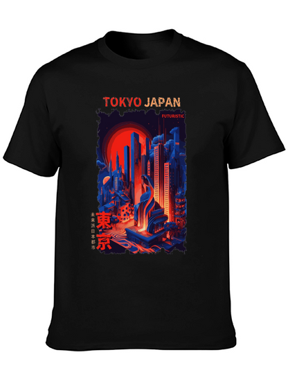 Tokyo Japan Futuristic Graphic Tee - Cityscape T-Shirt