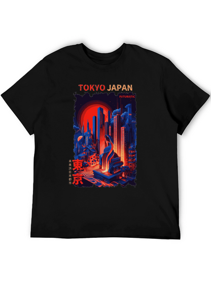 Tokyo Japan Futuristic Graphic Tee - Cityscape T-Shirt