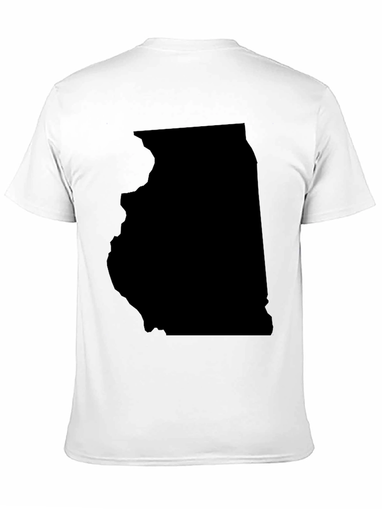 Illinois State Map Graphic Tee - Black