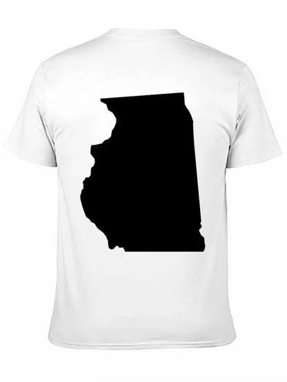 Illinois State Map Graphic Tee - Black