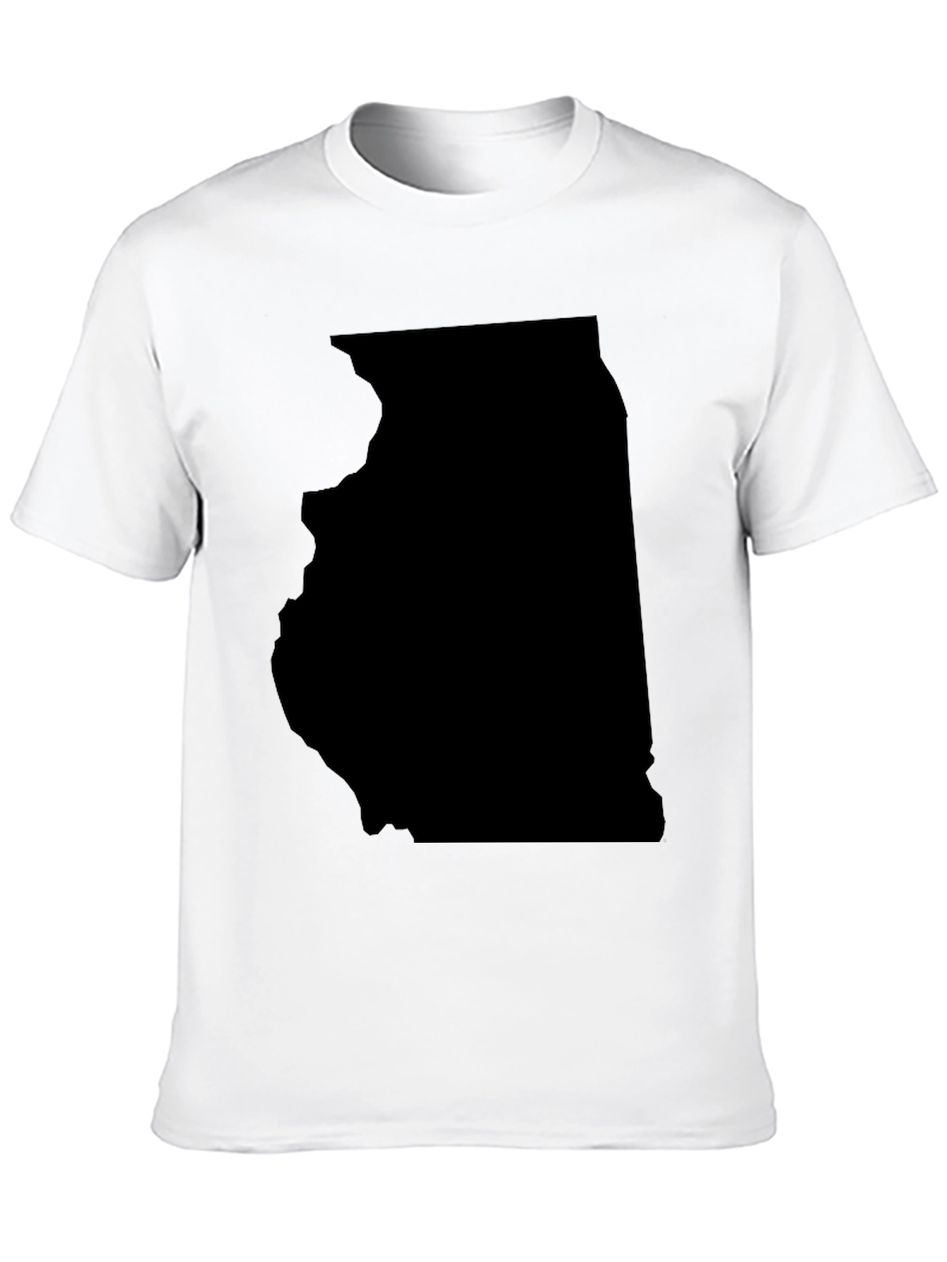 Illinois State Map Graphic Tee - Black