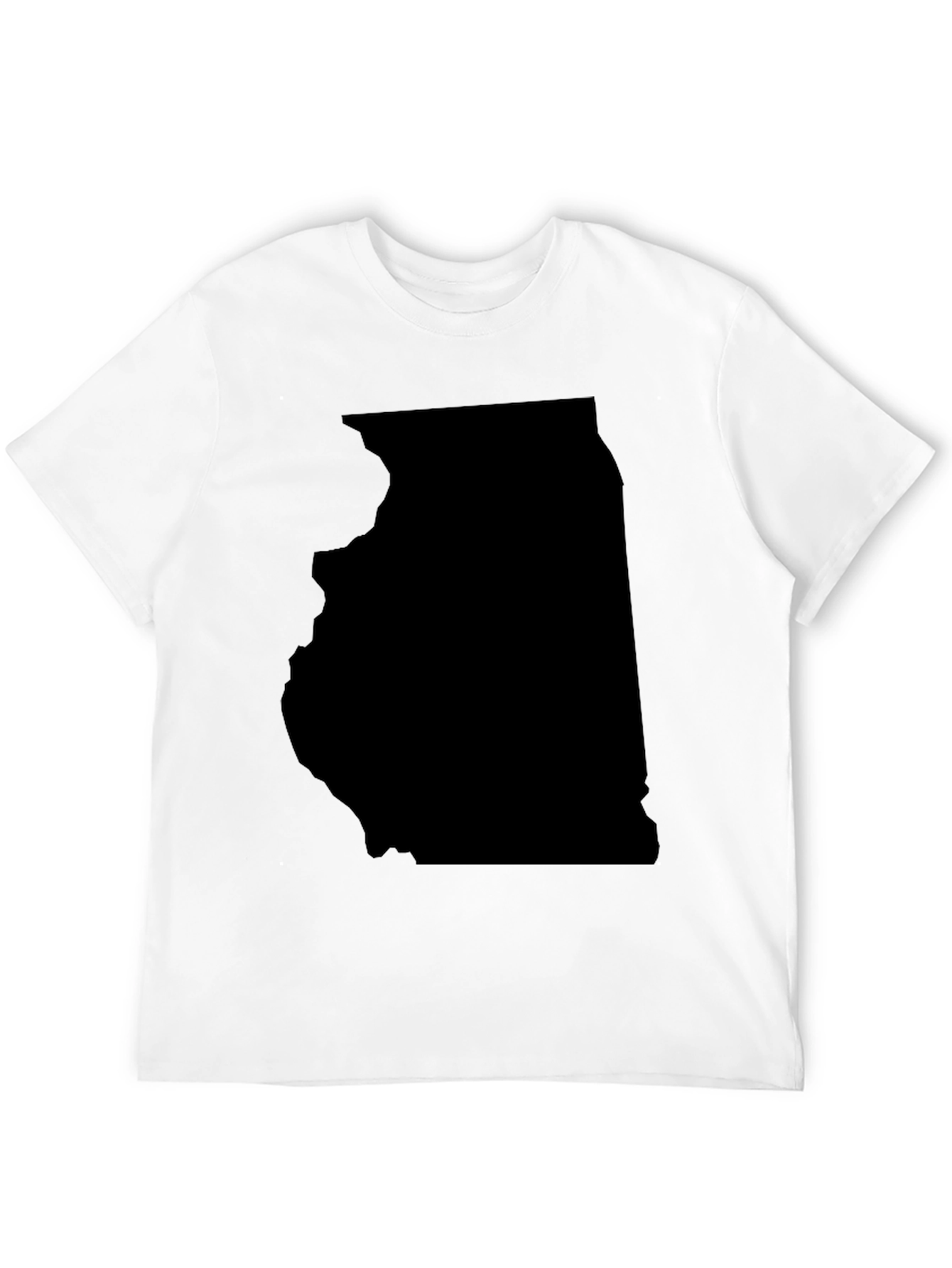 Illinois State Map Graphic Tee - Black