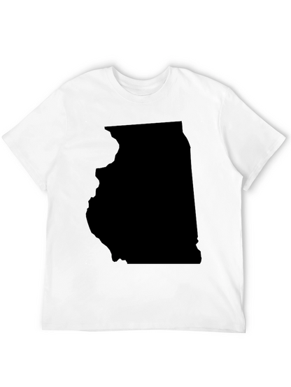 Illinois State Map Graphic Tee - Black