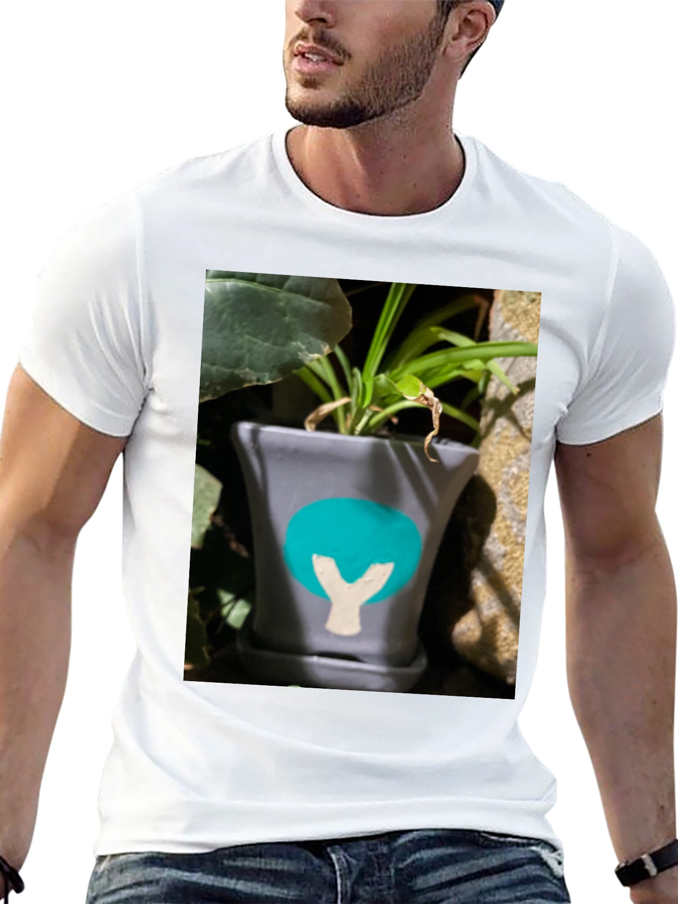 Plant Pot Graphic Tee - Unique Design